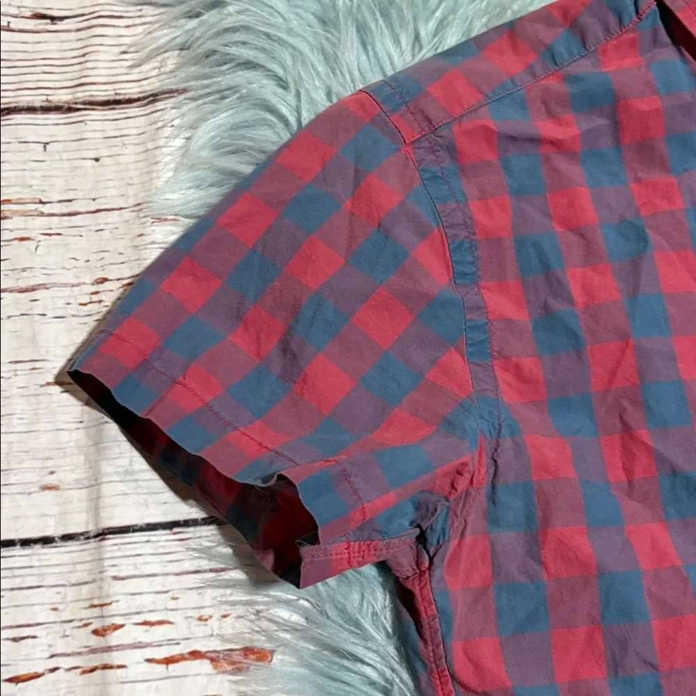 J. Crew Light Weight Red and Blue Plaid Cotton Shirt sz XS